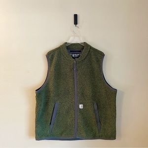 Carhartt Green Basil Heather Relaxed Fit Sherpa Fleece Full Zip Vest XL